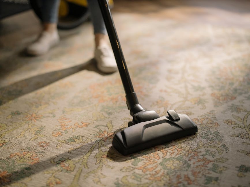 Steam cleaning carpet